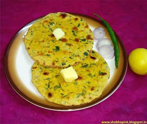 Missi roti - indian whole wheat flatbread with spices