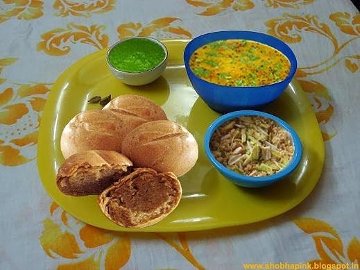 Dal bati churma - traditional rajasthani lentils and sweet dish