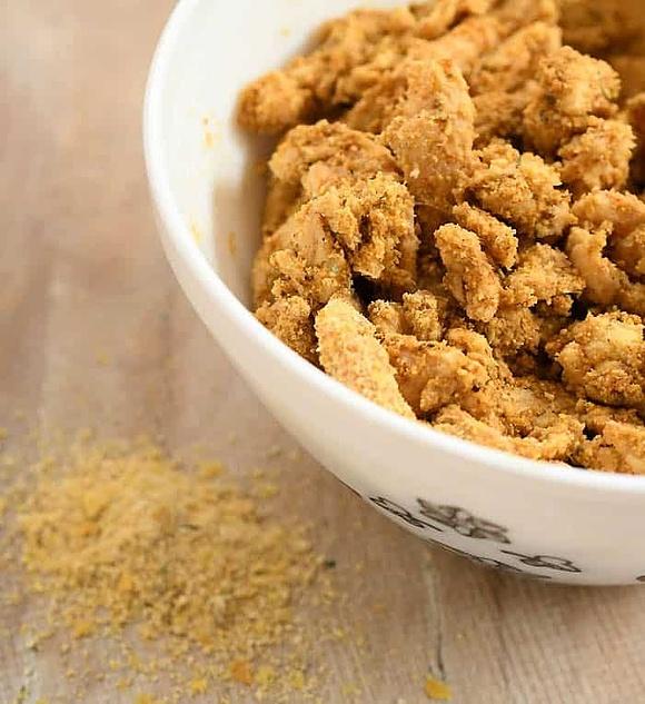 Vegan air fryer southern fried soy curls