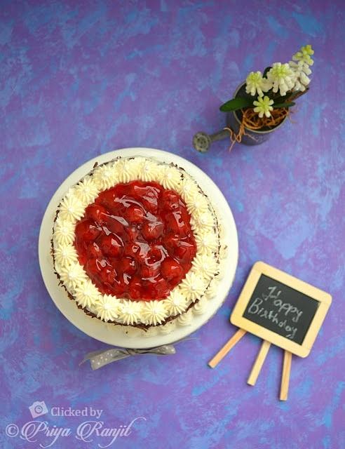 Black forest cheesecake cake for husband's birthday