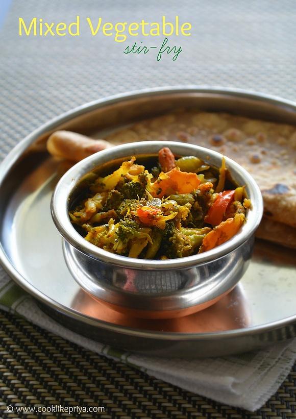 Mixed vegetable subji for chapathi