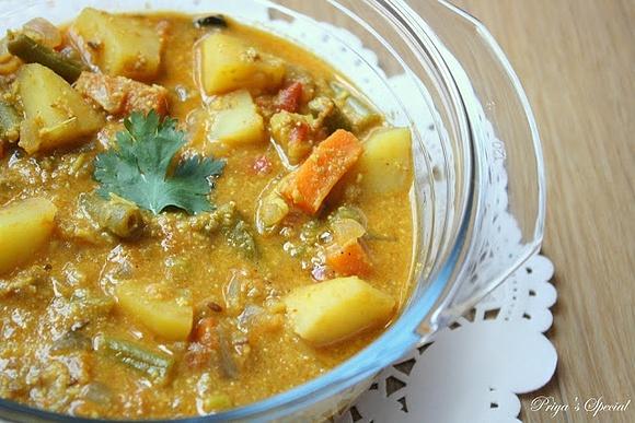 Simple veg kurma curry without coconut