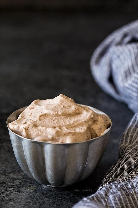 Small batch homemade chocolate whipped cream