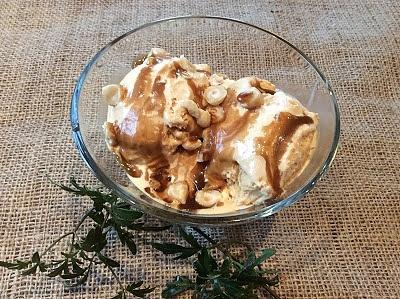 Quick Salted Caramel Ice Cream with Salt Toffee Sauce