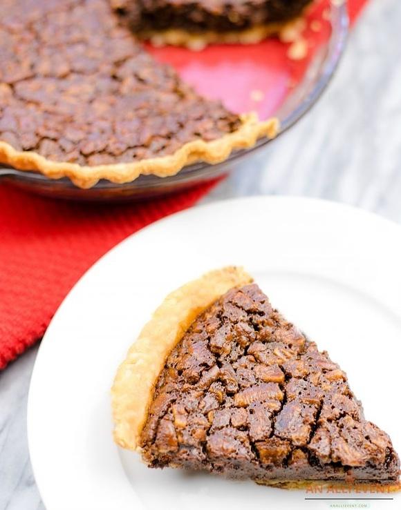 Chocolate fudge pecan pie