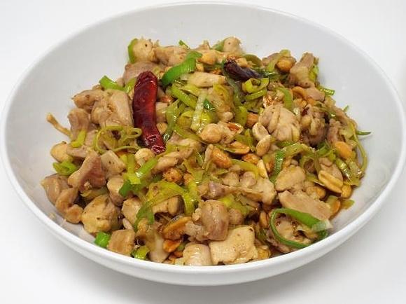 Szechuan style Kung Pao chicken with peanuts and spices