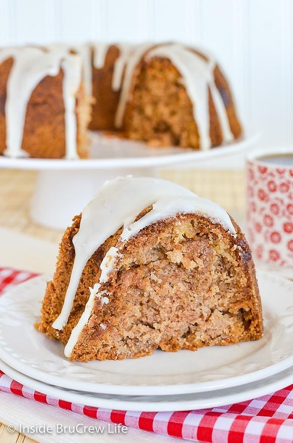 Homemade caramel apple bundt cake