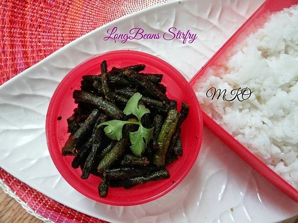 Long beans stir-fry