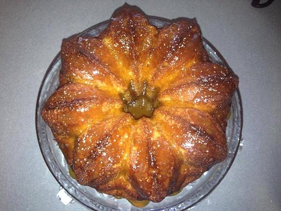 Salted caramel amish friendship bread bundt cake