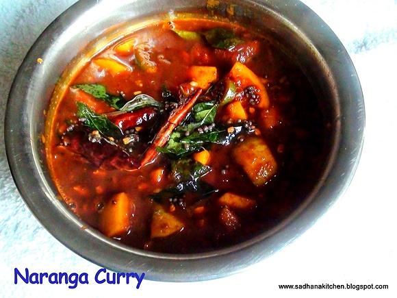 Naranga curry - sweet and tangy lemon curry
