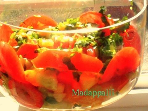 Mexican fruit gazpacho salad