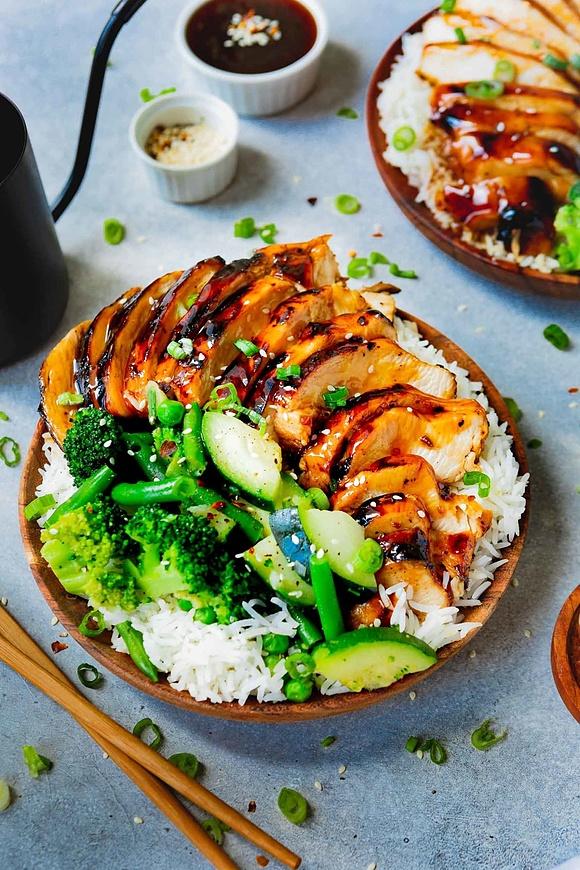 Easy teriyaki chicken with grilled thighs