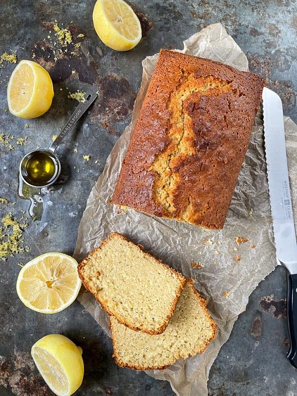 Gluten-free dairy-free lemon olive oil pound cake