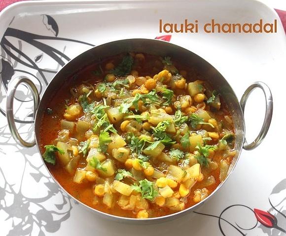 Lauki chana dal sabzi recipe – how to make lauki chana dal ki sabzi in pressure cooker – side dish for rotis