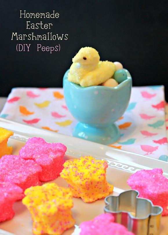 Homemade Easter marshmallows