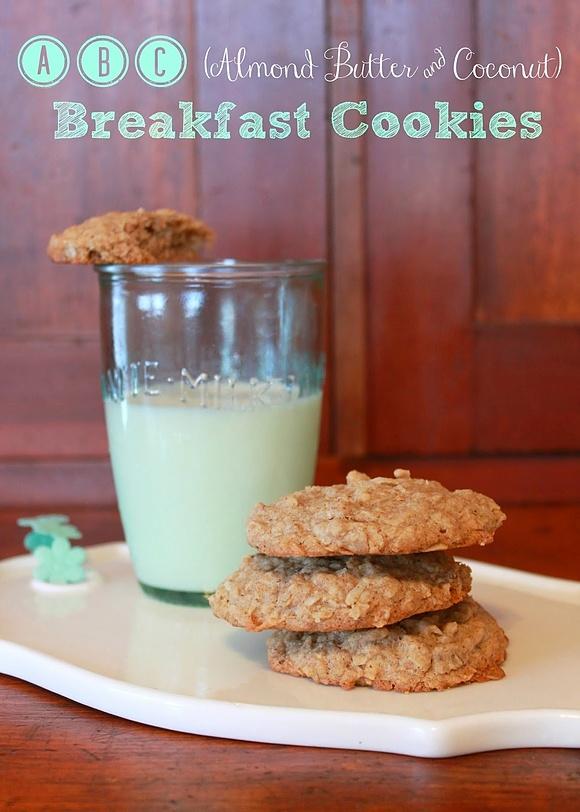Almond butter and coconut breakfast cookies