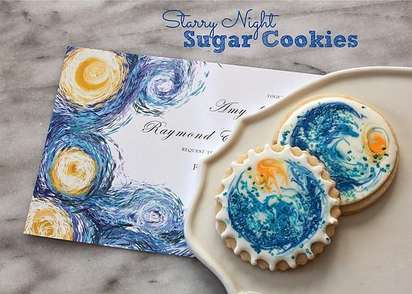 Starry night sugar cookies