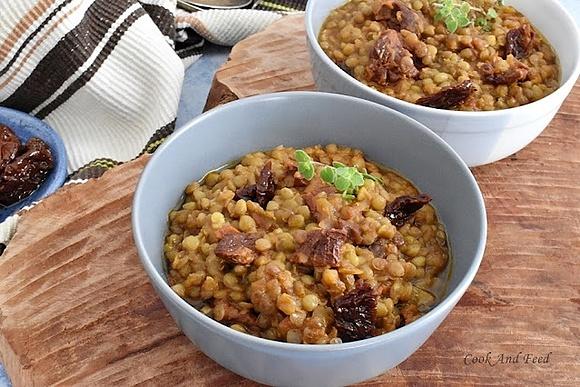 Lentils with Sun-Dried Tomatoes