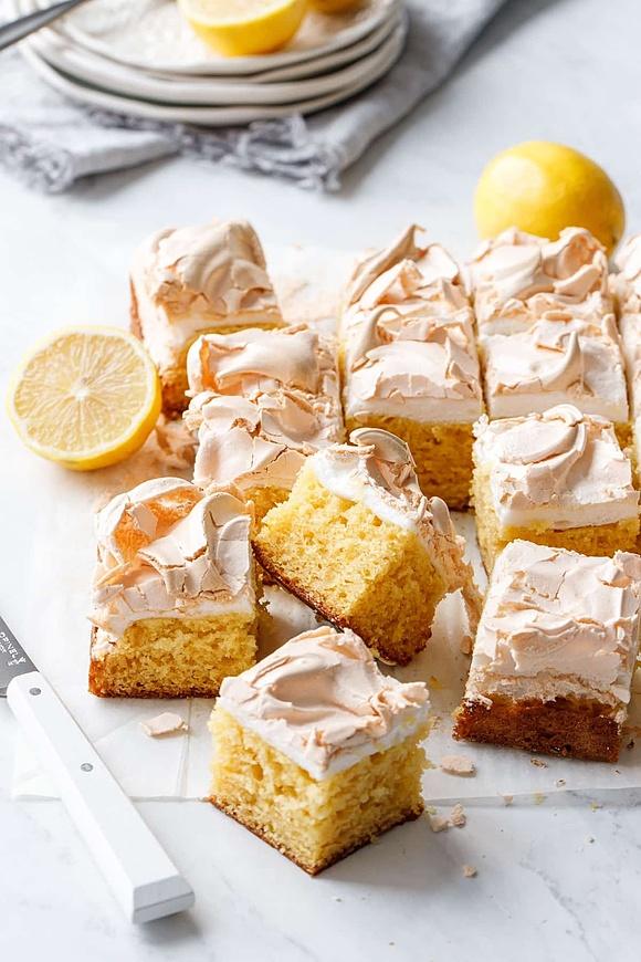 Lemon meringue butter cake