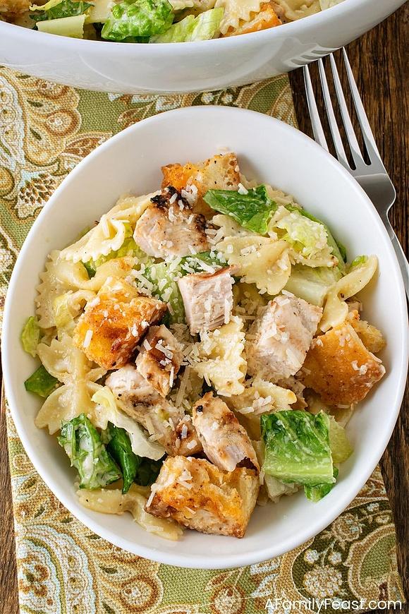 Chicken caesar pasta salad