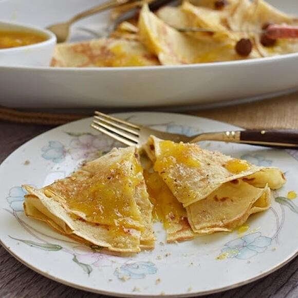 Crepes with orange cream