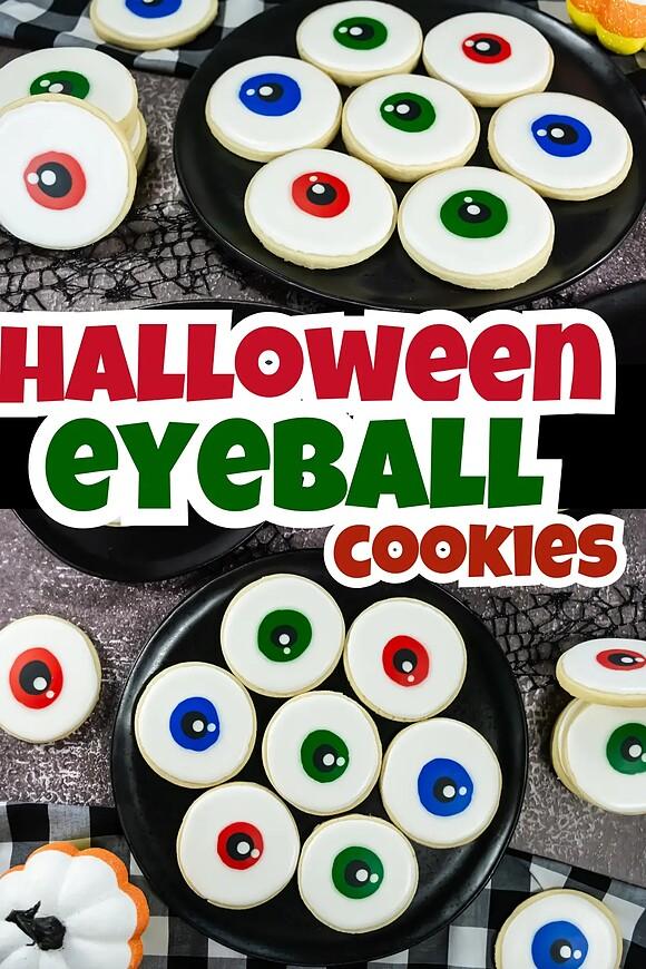 Eyeball halloween sugar cookies