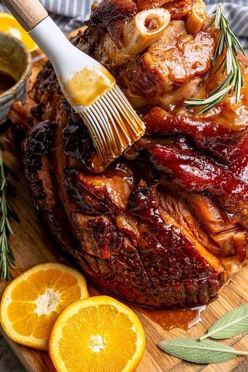 Orange brown sugar ham glaze