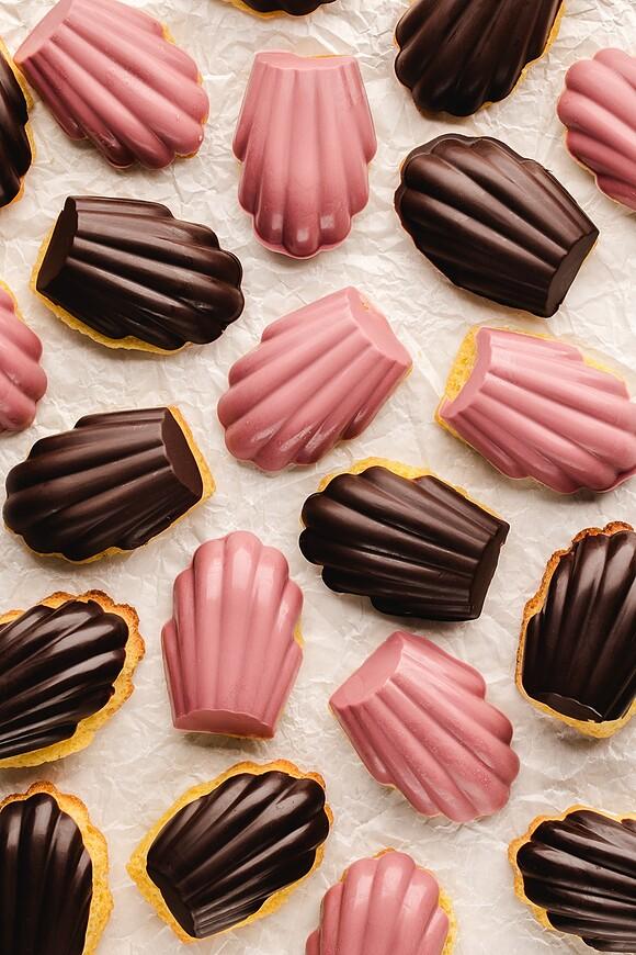 Chocolate Dipped Madeleines