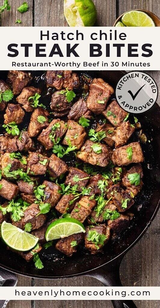 Hatch chile steak bites