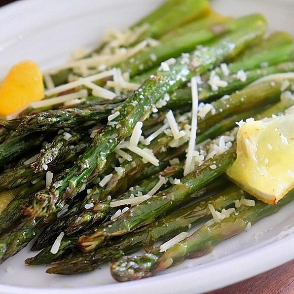 Sheet pan lemon roasted asparagus