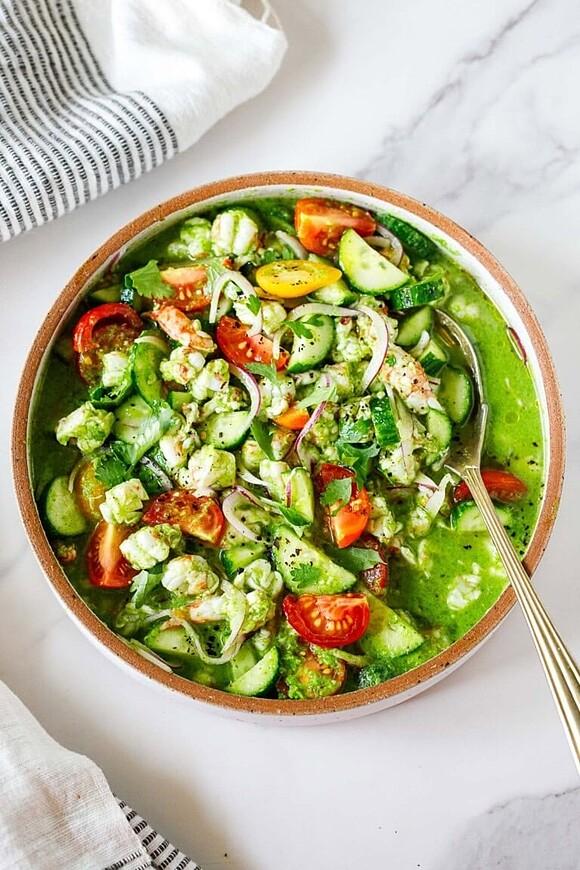 Shrimp ceviche verde (mexican green ceviche)