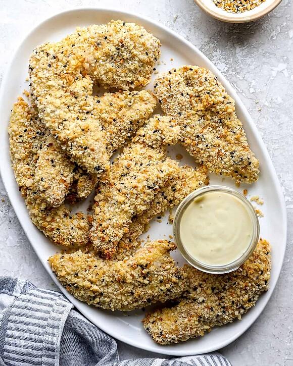 Everything bagel chicken strips