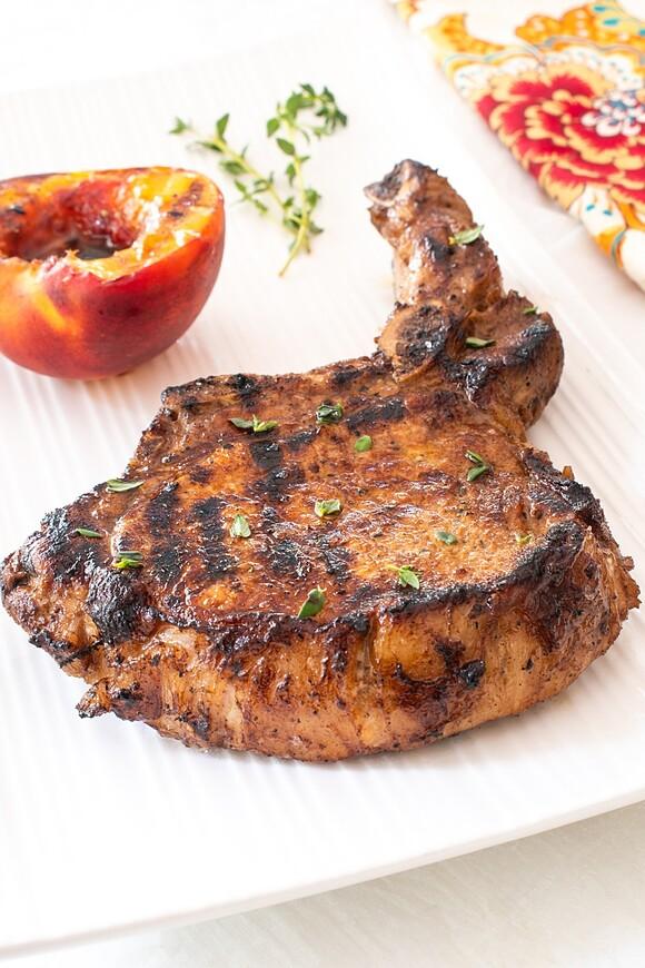 Balsamic maple pork chops