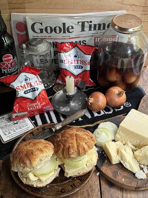 Pub style cheese and onion cobs (bread rolls)