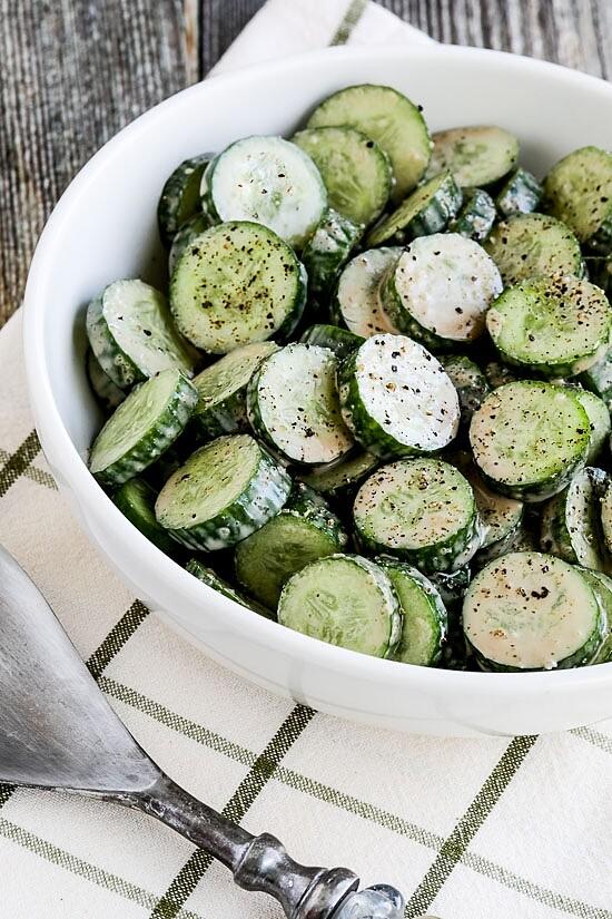 Cucumber salad with balsamic dressing