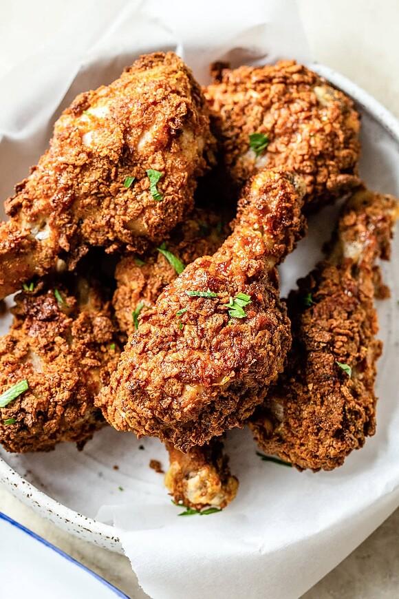 Air fryer fried chicken: extra crispy with less oil