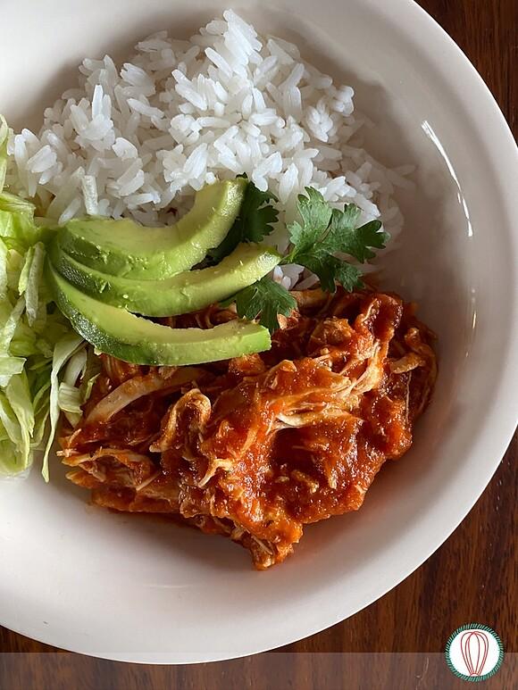 Chicken tinga in chipotle sauce