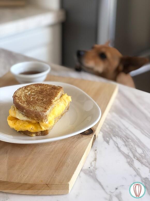 Skillet egg and cheese sandwich