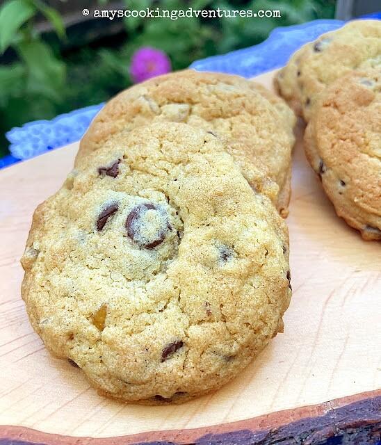 Candied orange peel chocolate chip cookies