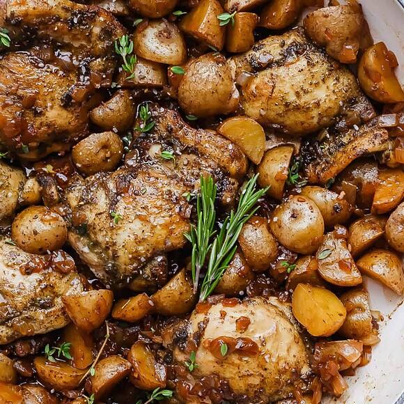 Apple cider chicken thighs