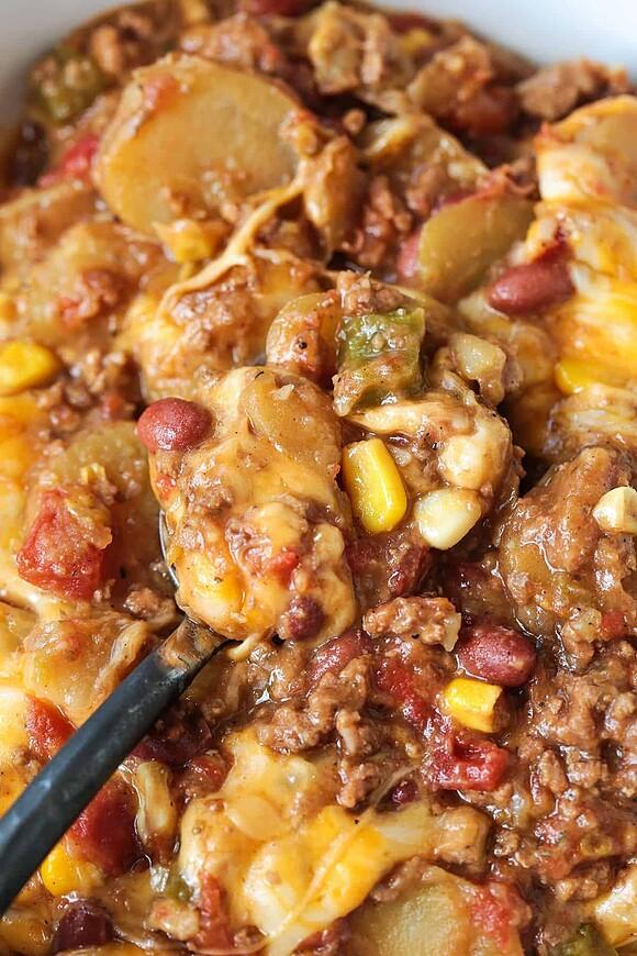 Slow cooker cowboy casserole