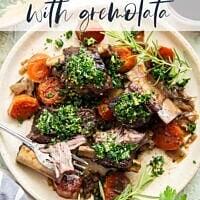 Braised short ribs with gremolata