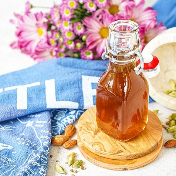 Almond cardamom syrup inspired by pike place market, seattle
