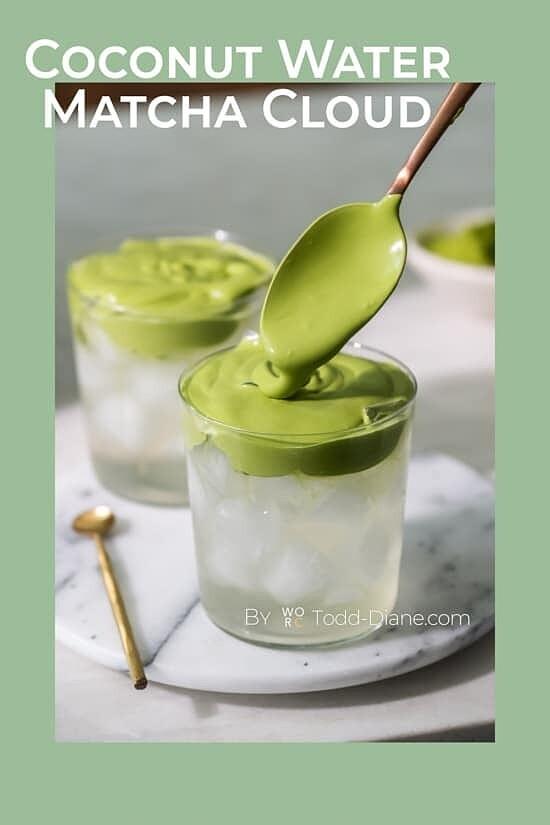Coconut water matcha cloud