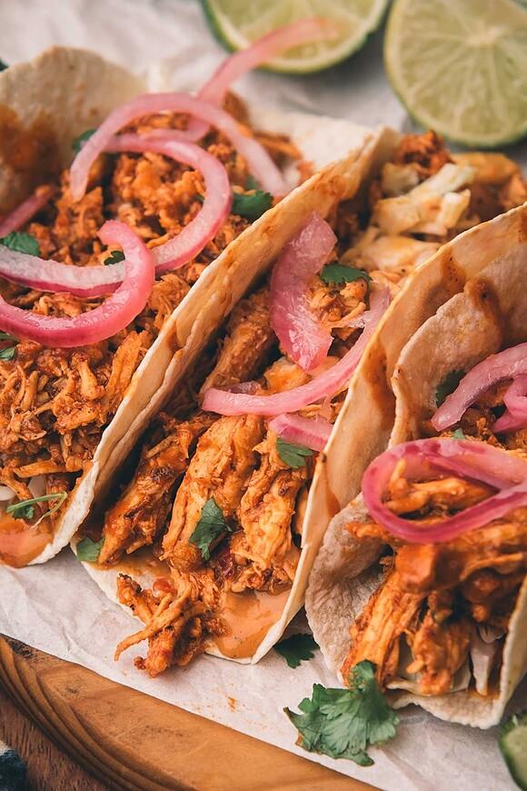 Crispy chipotle chicken tacos