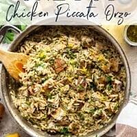 One-pot chicken piccata orzo