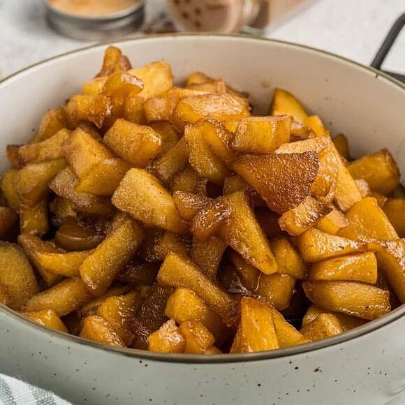 Diced southern fried apples