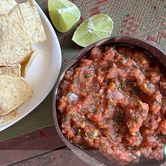 Skillet-Roasted Tomato Salsa