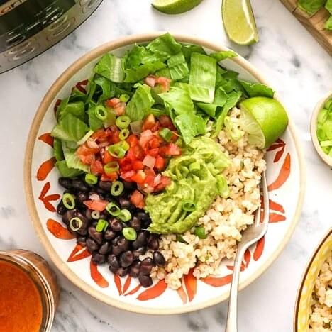 Chipotle burrito bowls in the instant pot