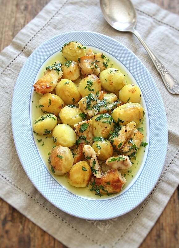 Baked Monkfish with Potatoes